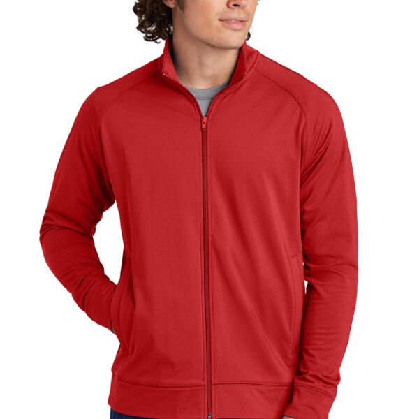 Sport Tek Sport Wick ® Stretch Full Zip Cadet Jacket ST857 Sport Wick ® Stretch Full Zip Cadet Jacket Thumbnail