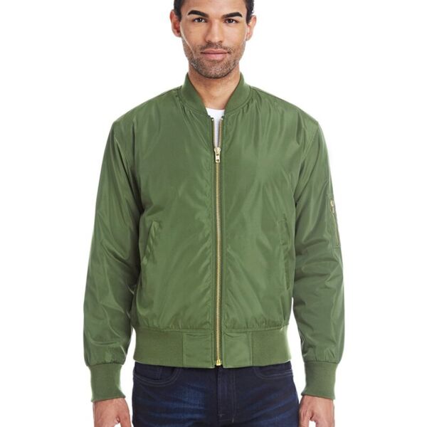 Threadfast Apparel Unisex Bomber Jacket 395J Unisex Bomber Jacket Thumbnail