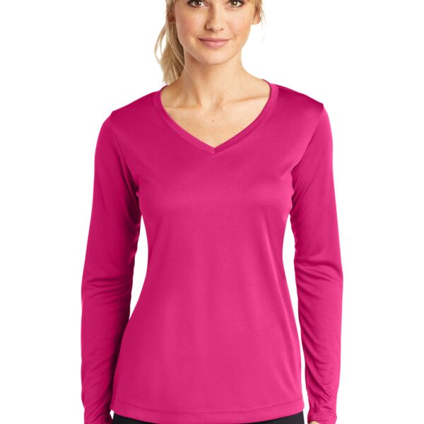 Sport Tek Women's Long Sleeve PosiCharge ® Competitor V Neck Tee LST353LS Women's Long Sleeve PosiCharge ® Competitor V Neck Tee Thumbnail