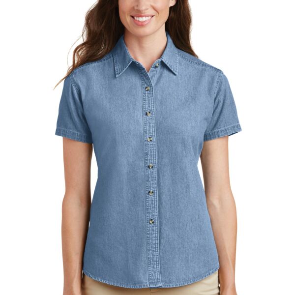 Port & Company Women's Short Sleeve Value Denim Shirt LSP11 Women's Short Sleeve Value Denim Shirt Thumbnail