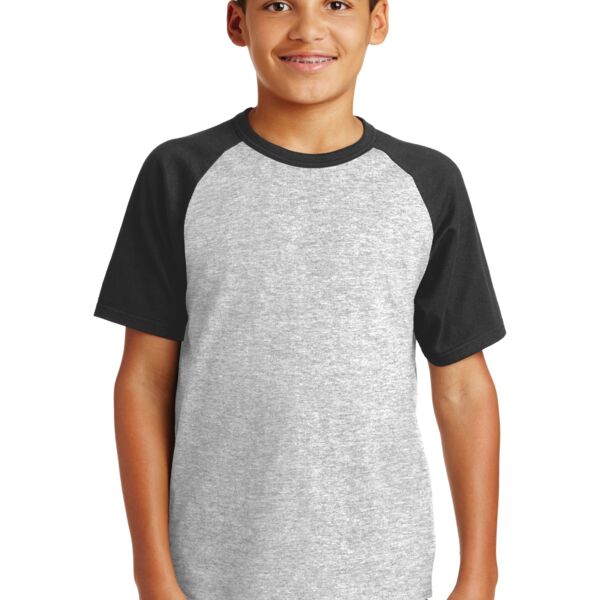 Sport Tek Youth Short Sleeve Colorblock Raglan Jersey YT201 Youth Short Sleeve Colorblock Raglan Jersey Thumbnail